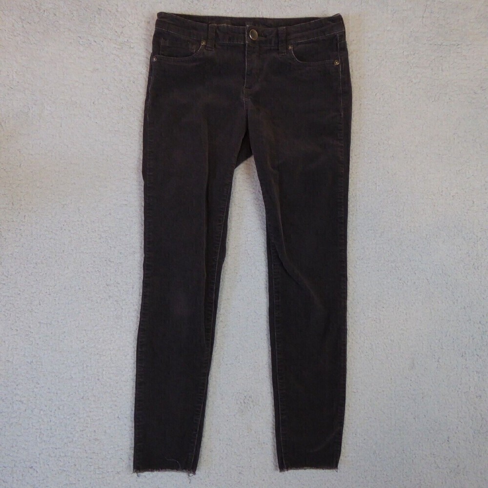 KUT From The Kloth Jeans Women's 6 Black Donna Ankle Skinny Corduroy Pants